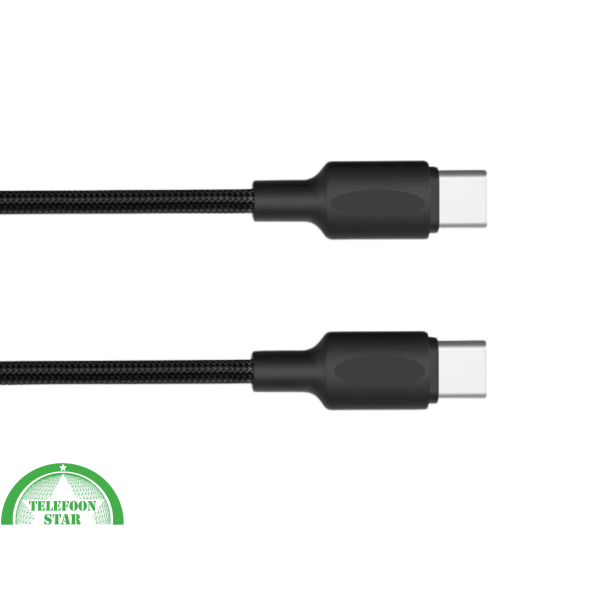 USB-C naar USB-C Kabel &ndash; 3 Meter &ndash; 65W zwart Snel Opladen &amp; Data Sync – foto 2