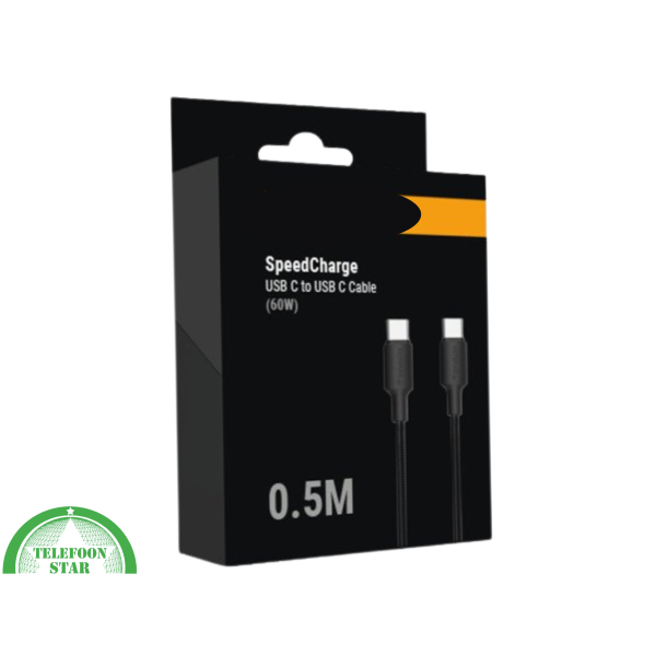 USB-C naar USB-C Snellaadkabel 0.5 Meter &ndash; Ultra Korte Kabel – foto 5