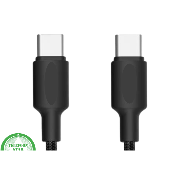 USB-C naar USB-C Snellaadkabel 0.5 Meter &ndash; Korte &amp; Sterke Oplaadkabel – foto 2