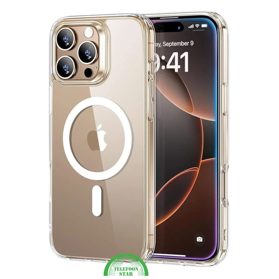 Transparant hoesje voor iPhone 16 Pro Max Silicone &ndash; MagSafe Ready, Sterke, Bescherming | Telefoonstar