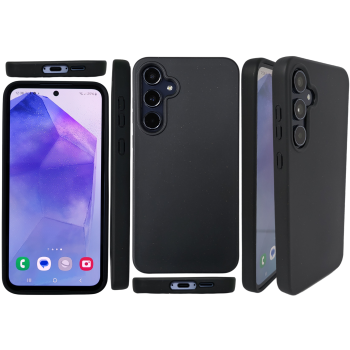 Samsung Galaxy A55 Zwart Hoesje &ndash; Stevige Backcover Bescherming