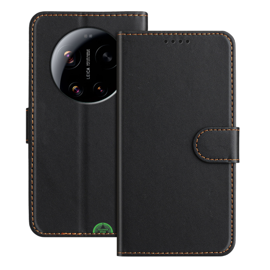 Hoesje voor Xiaomi 17 Ultra Bookcase Zwart Met Magneetsluiting En Pasjeshouder
