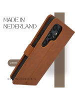 S25 Ultra Boek Case Leer Stijlvolle en Beschermende Wallet Case Bruin