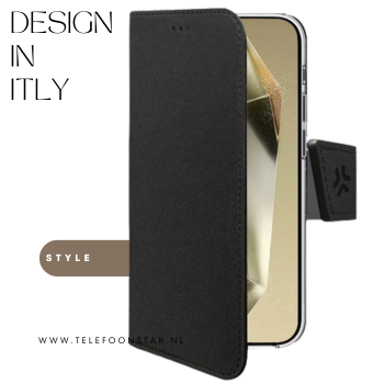 Bookcase Hoesje Zwart voor iPhone 16 Plus