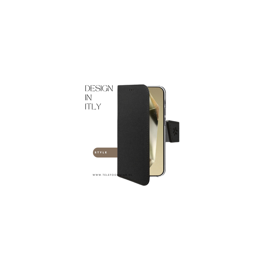 Bookcase Hoesje Zwart voor iPhone 16 Plus