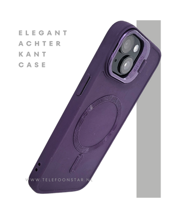 iPhone 15 Plus Siliconen Hoesje Paars &ndash; Geschikt voor MagSafe
