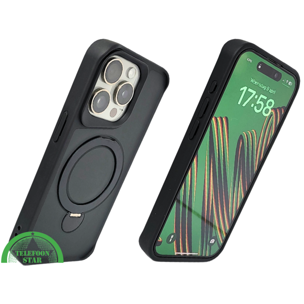 iPhone 15 Pro Achterkant Hoesje met Ringhouder &ndash; Elegant &amp; Functioneel Beschermhoesje – foto 2