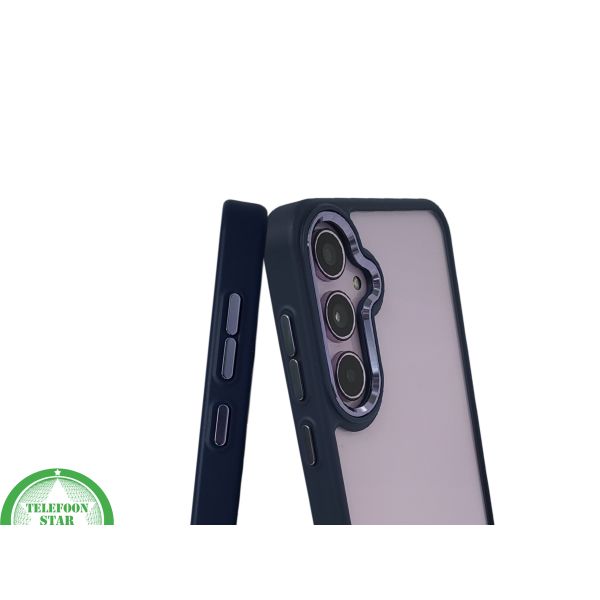 Samsung Galaxy A16 Hoesje Transparant met Blauwe Rand, Schokbestendig – foto 4