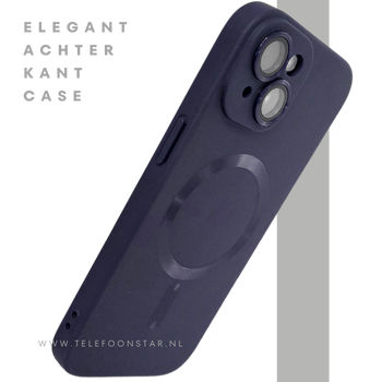 iPhone 15 Siliconen Hoesje Donkerblauw &ndash; MagSafe-Compatibel & Ultieme Bescherming