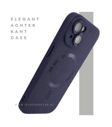 iPhone 15 Siliconen Hoesje Donkerblauw &ndash; MagSafe-Compatibel & Ultieme Bescherming