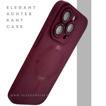 Bordeauxrood iPhone 15 Pro Max Hoesje met Ringhouder &ndash; Luxe Bescherming | Telefoonstar.nl