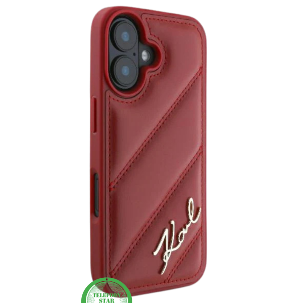 Hoesje voor iPhone 16 Rood Leren &ndash; Luxe Bescherming met Stijlvolle Glans – foto 2
