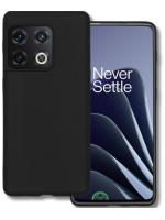 Zwart Hoesje voor OnePlus 10 Pro SilkShield Matte Soft Case