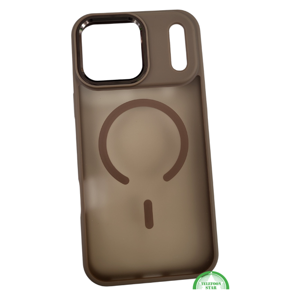 Matte ProtectCase iPhone 17 Pro Max met Magnetische Oplaadring &ndash; Smoke Bruin – foto 3