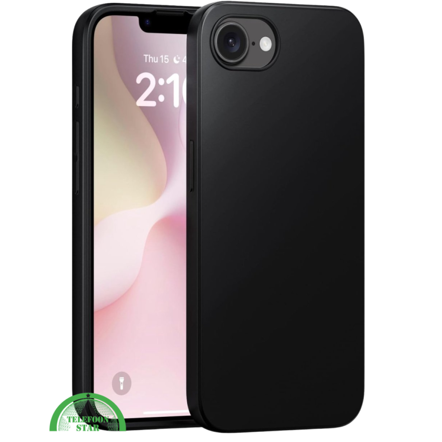  Hoesje voor iPhone 16E Zwart Beschermhoesje &ndash; Slank, Sterk &amp; Stijlvol, Silicone