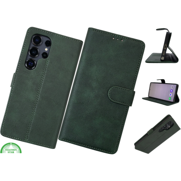 Hoesje voor Samsung Galaxy S26 Ultra Olijfgroen Boekcase – foto 2