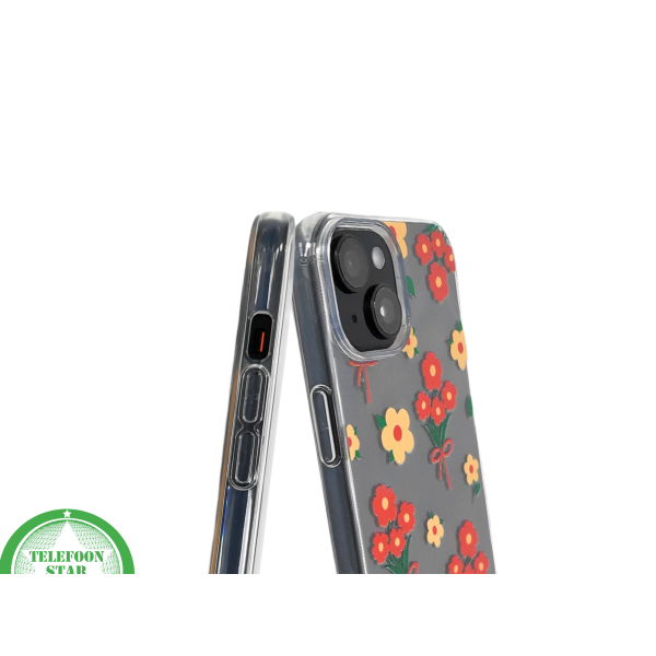 iPhone 15 Hoesje &ndash; Bloemenprint met Strikjes | Vrolijk, Uniek &amp; Beschermend – foto 6