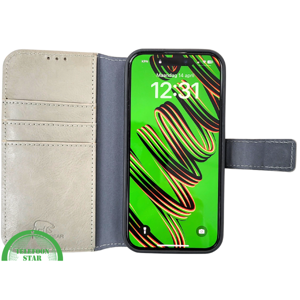 Groen Bookcase Hoesje 2 en 1 iPhone 15 Pro Max&ndash; Lederen Look &amp; Kaartvak | Telefoonstar.nl – foto 4