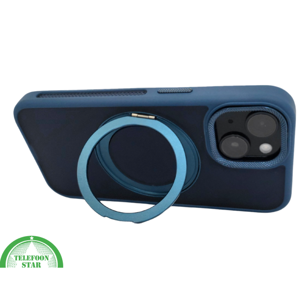 iPhone 15 Hoesje &ndash; Donkerblauw Met Ringhouder &amp; MagSafe | Stevig, Stijlvol &amp; Slim – foto 4