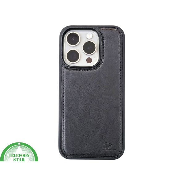 Zwart Bookcase Hoesje twee en een iPhone 15 Pro &ndash; Luxe PU-leer &amp; Kaarthouder | Telefoonstar.nl – foto 3