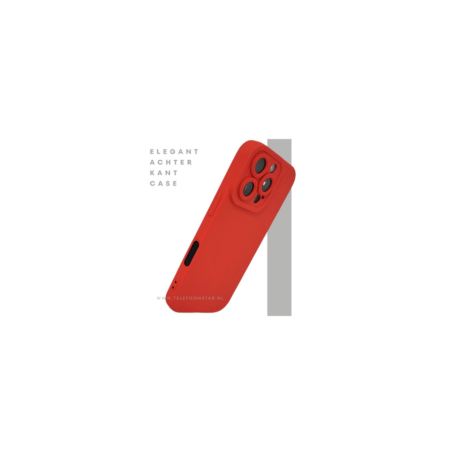 iPhone 16 Pro Rood Hoesje &ndash; Mat Design met Verhoogde Camerabescherming
