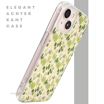 GreenNature Soft Case &ndash; Bladeren Hoesje iPhone 13 / 14 Transparant | Telefoonstar.nl