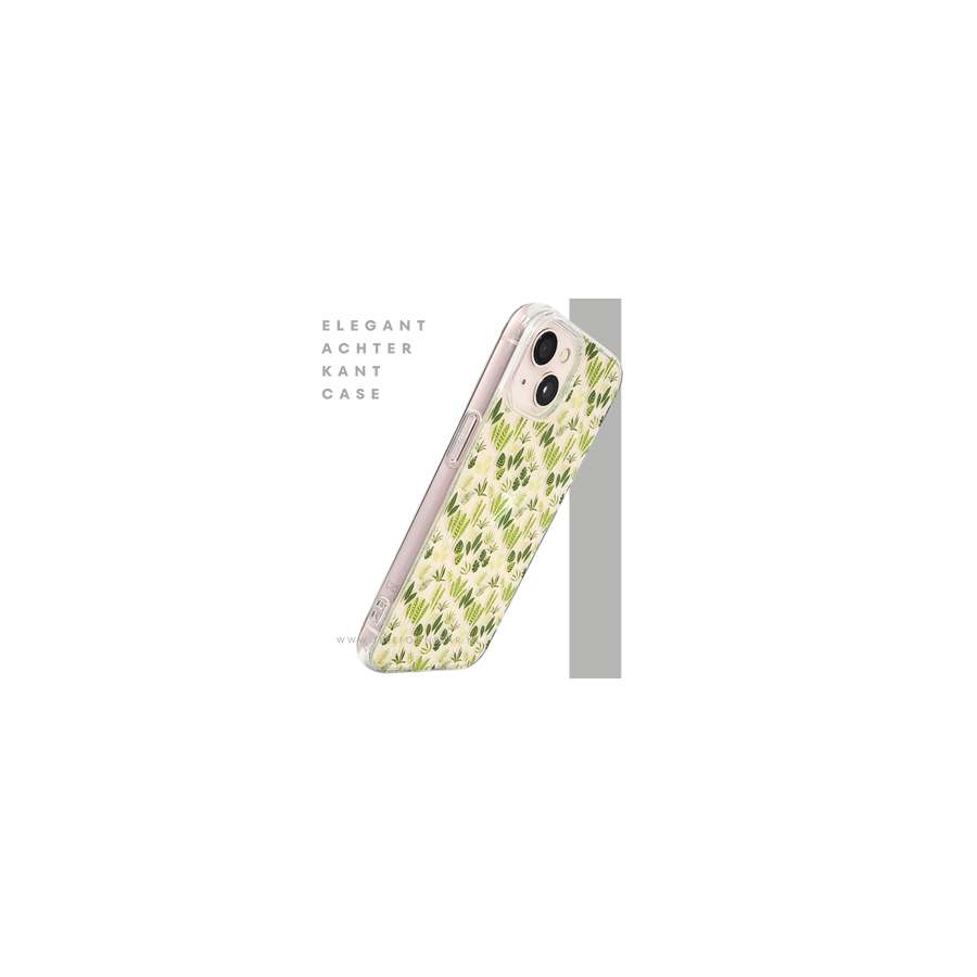 GreenNature Soft Case &ndash; Bladeren Hoesje iPhone 13 / 14 Transparant | Telefoonstar.nl