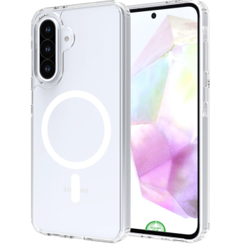 Hoesje voor Galaxy A17 Transparant Magneetring,Slank, Magnetisch & Schokbestendig