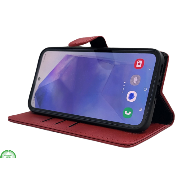 Hoesje voor Samsung Galaxy S26 Boekcase Leer Rood – foto 3
