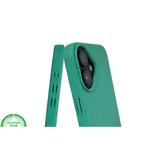 iPhone 16 Plus hoesje groen eco-vriendelijk bioplastic met zachte textuur – foto 6