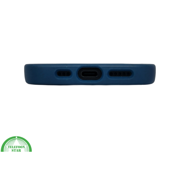 iPhone 16 hoesje blauw soft touch siliconen met schokabsorptie – foto 4