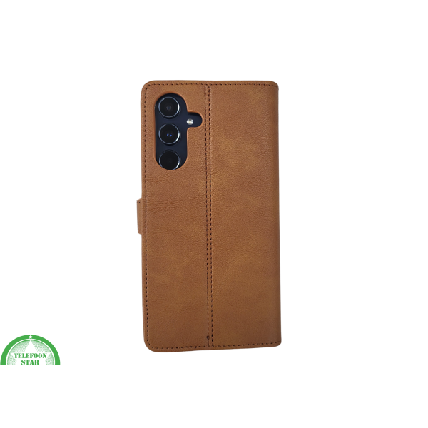 Samsung Galaxy A17 Boek Case Leer Stijlvolle en Beschermende Wallet Case Bruin – foto 6