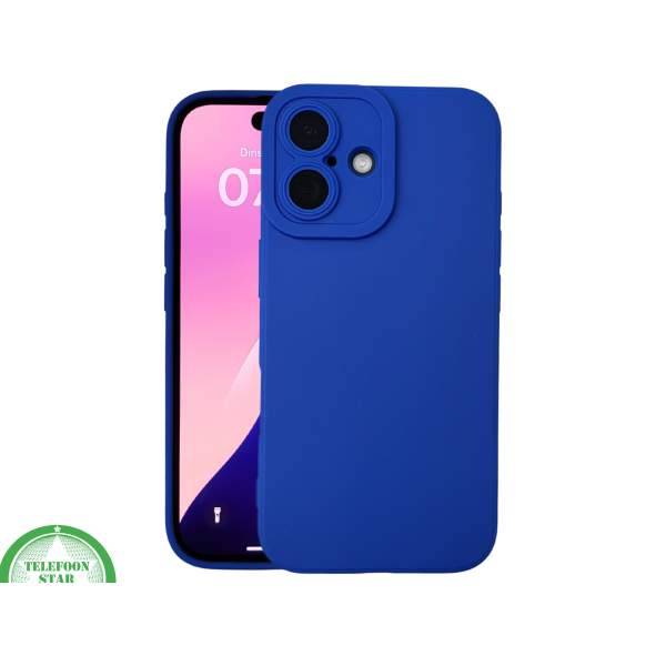iPhone 16 hoesje kobaltblauw met camera bescherming en stevige grip – foto 3