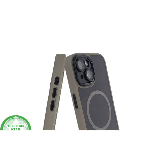 iPhone 15 Hoesje &ndash; Transparant met Beige Rand &amp; MagSafe | Elegant, Neutraal &amp; Praktisch – foto 6