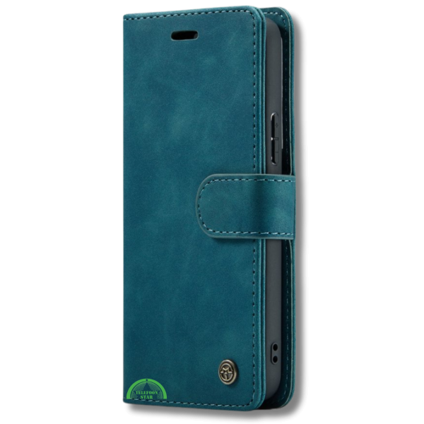 Hoesje voor Oppo Reno 11F Blauwgroen Bookcase Premium kunstleer volledig – foto 2