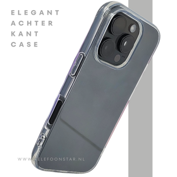 iPhone 16 Pro Transparant Hoesje &ndash; Glanzende Grijze Achterkant met Stevige Bescherming