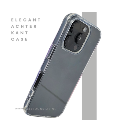 iPhone 16 Pro Max Transparant Hoesje &ndash; Glanzende Grijze Achterkant met Stevige Bescherming