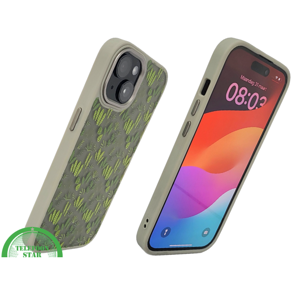 iPhone 15 Plus Hoesje Botanisch Design &ndash; Stevige Bescherming met Natuurlijke Uitstraling – foto 2