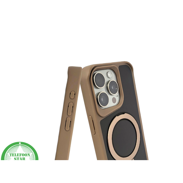 iPhone 15 Pro Max Hoesje met Ringhouder &ndash; Luxe Bescherming in Bruin-Zwart Design – foto 7