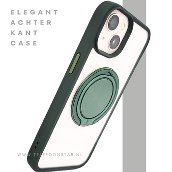 CoverGrip MagSafe Case &ndash; iPhone 13 / 14 Hoesje met Groene Ring | Telefoonstar.nl