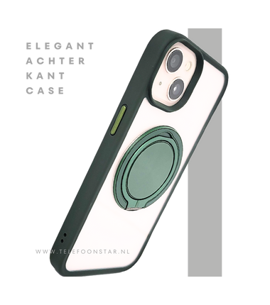CoverGrip MagSafe Case &ndash; iPhone 13 / 14 Hoesje met Groene Ring | Telefoonstar.nl