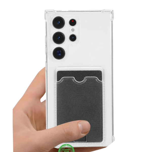 Transparant Hoesje voor Samsung S23 Ultra met Kaartvak, Praktisch, Slank &amp; Shockproof – foto 4