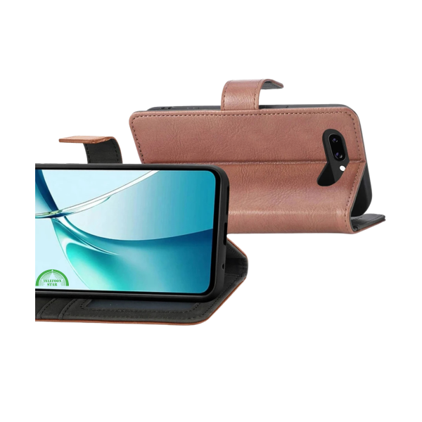 Google Pixel 10a Bookcase Hoesje Bruin Leren Look Met Pasjeshouder – foto 3