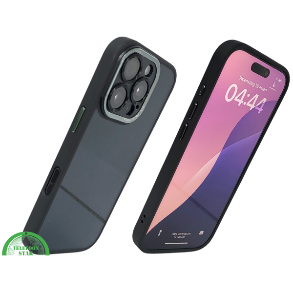 hoesje doorzichtig zwarte randen silicone voor iPhone 16 Pro Max – foto 2