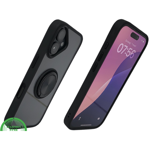iPhone 16 hoesje groen transparant met MagSafe ring en schokbestendige bescherming – foto 2