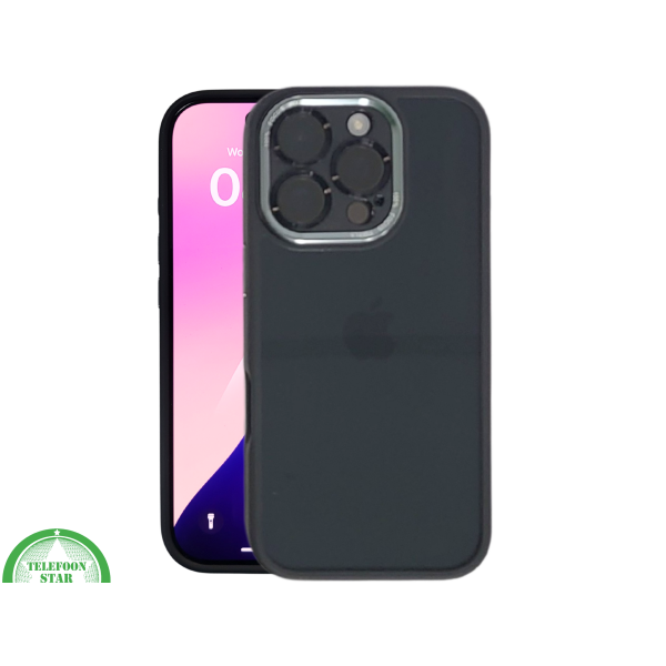 hoesje doorzichtig zwarte randen silicone voor iPhone 16 Pro Max – foto 3