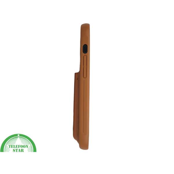 iPhone 15 Hoesje &ndash; Cognacbruin met Pasjeshouder | Functioneel &amp; Stijlvol – foto 5