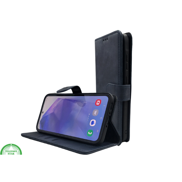Samsung Galaxy A16 Boek Case Leer Stijlvolle en Beschermende Wallet Case Blauw – foto 4