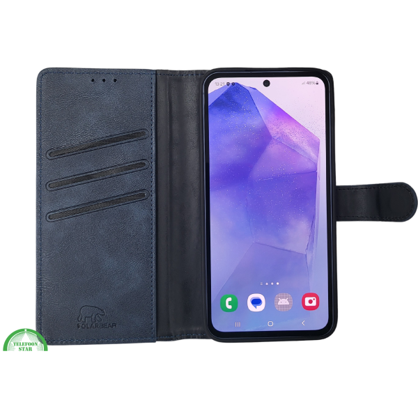 Samsung Galaxy A16 Boek Case Leer Stijlvolle en Beschermende Wallet Case Blauw – foto 8
