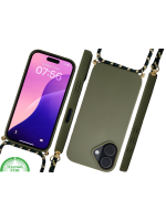 iPhone 16 Hoesje met Koord Olijfgroen&ndash; Stoere & Duurzame Bescherming
